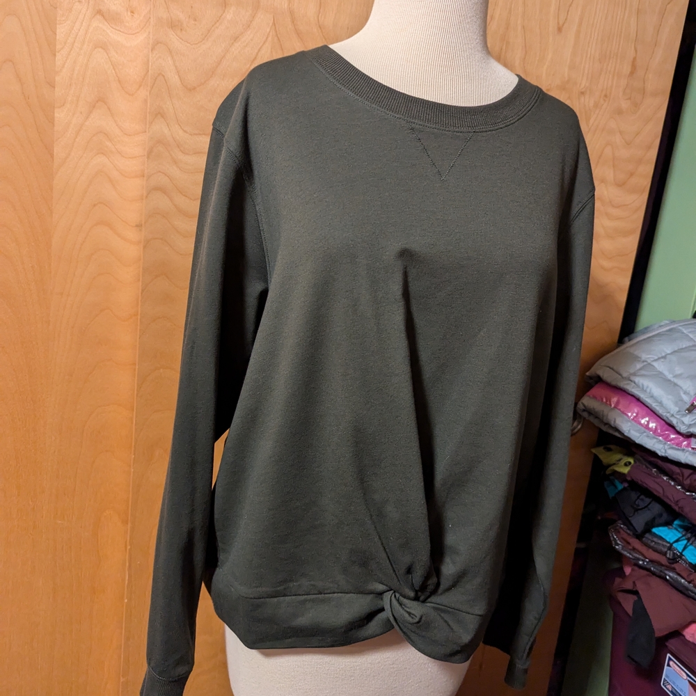 Michael Kors Green Knotted Top